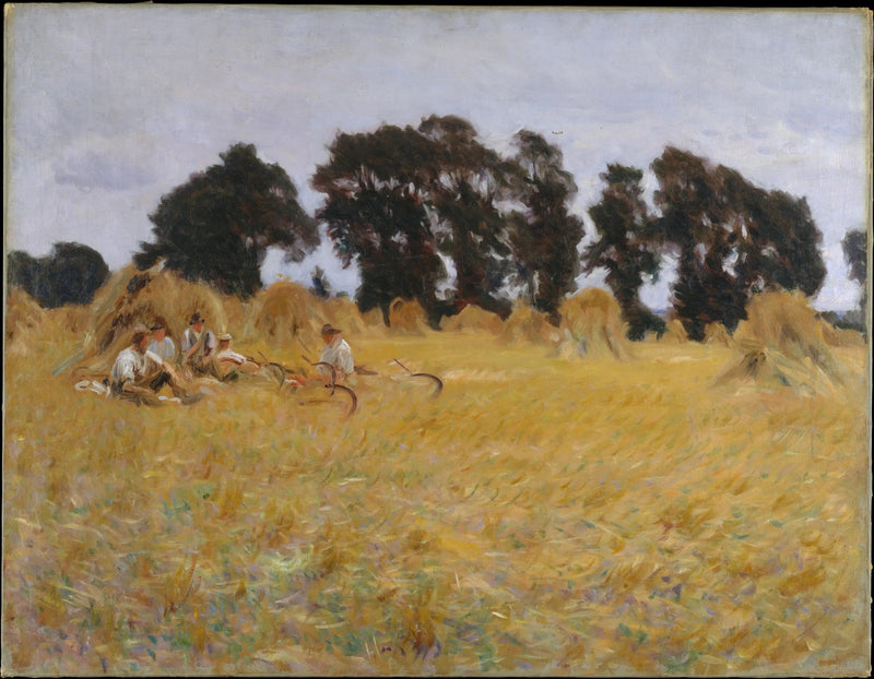 Høstarbejdere hviler i et hvedemark - John Singer Sargent