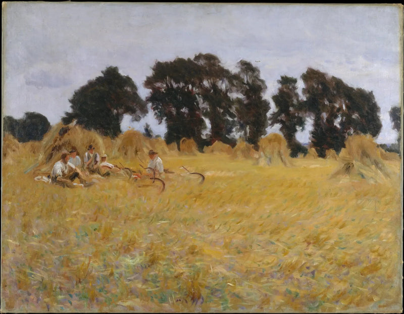 Høstarbejdere hviler i et hvedemark - John Singer Sargent