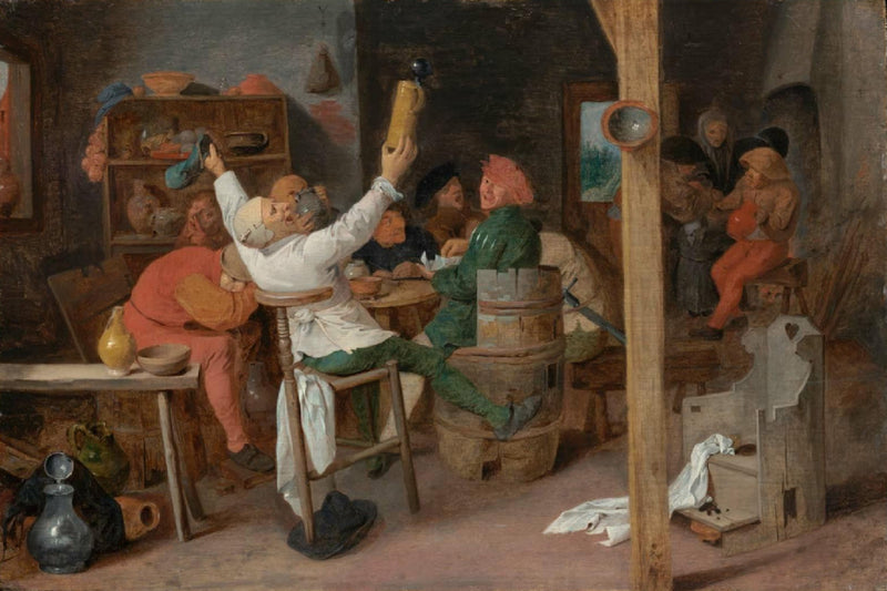 Des paysans festoyant dans une taverne - Adriaen Brouwer