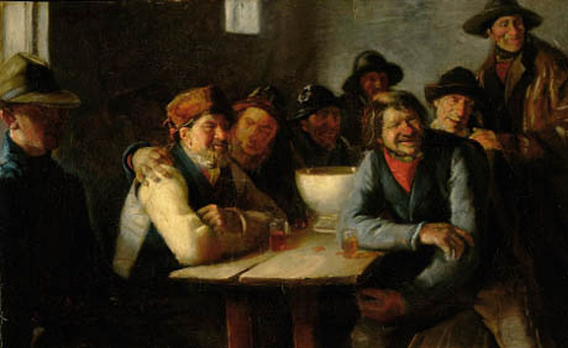 Fiskere omkring punchdammen. - Michael Peter Ancher