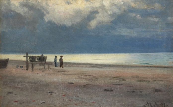 Fiskere på stranden. - Michael Peter Ancher