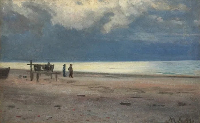 Fiskere på stranden. - Michael Peter Ancher