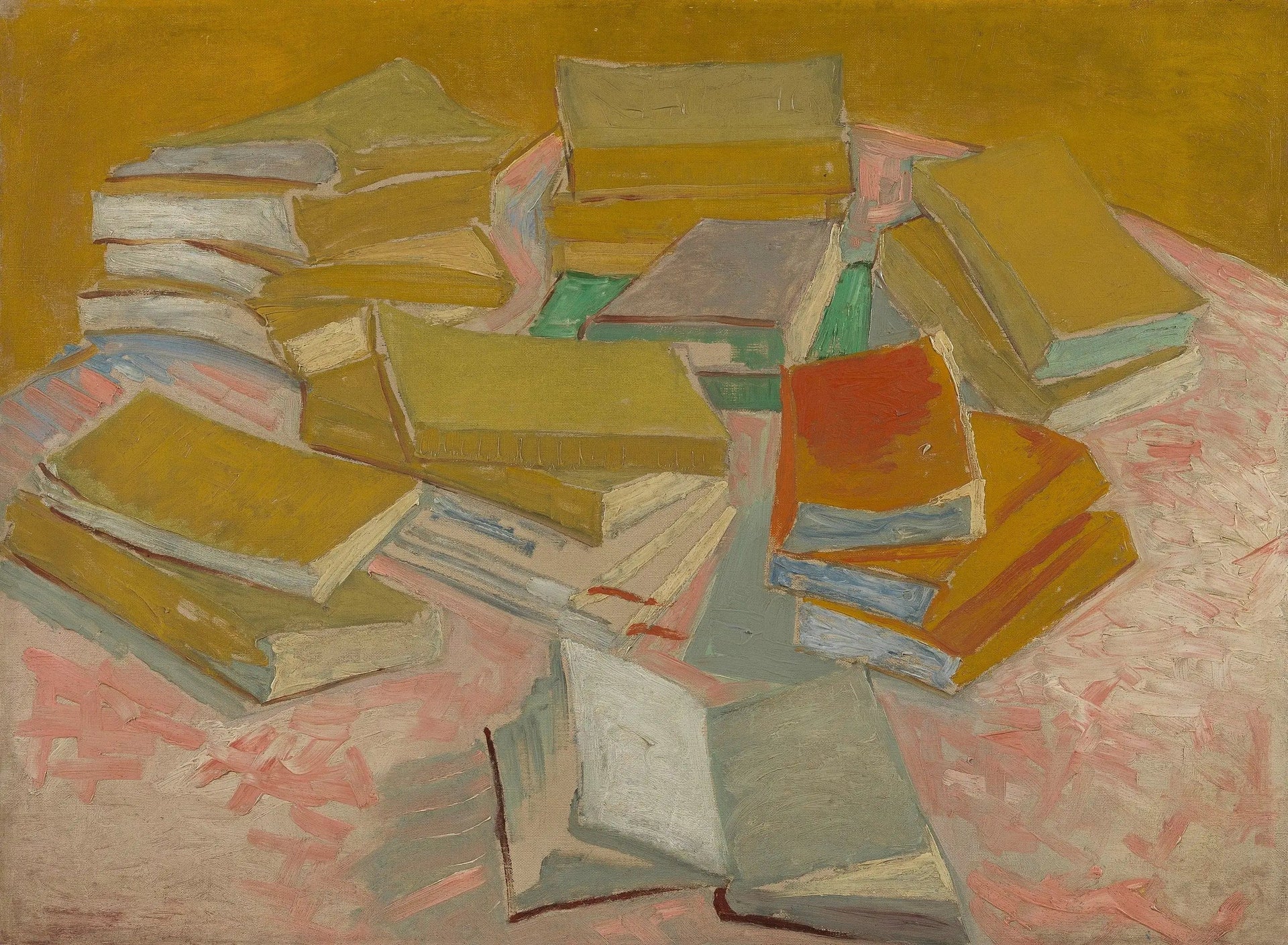 Des piles de romans français - Vincent van Gogh image 1 copie peinte à la main à l’huile