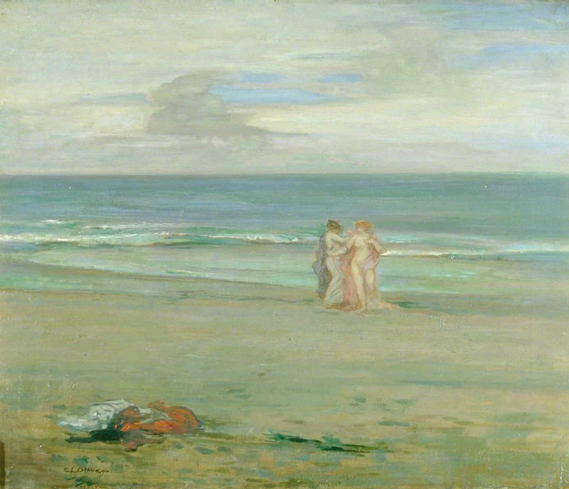 Silhuetter på en strand - Charles Conder