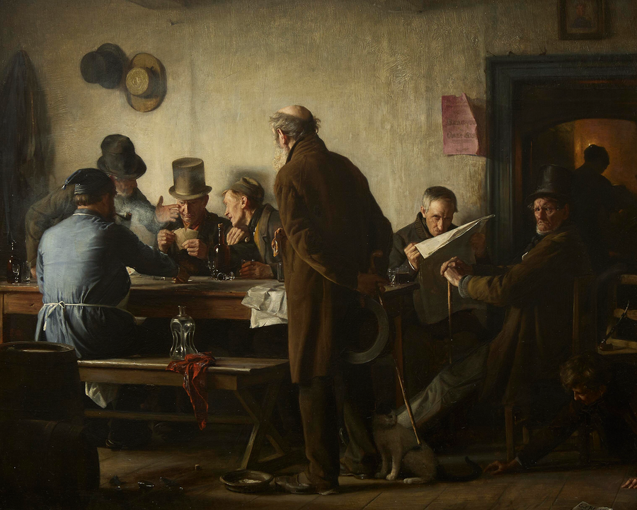 Gamle mænd i en taverne. - Carl Heinrich Bloch