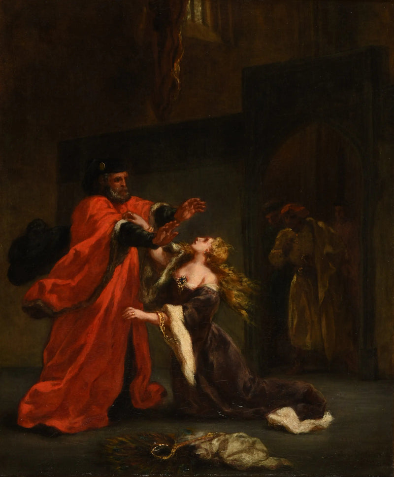 Desdémone forbandet af sin far - Eugène Delacroix