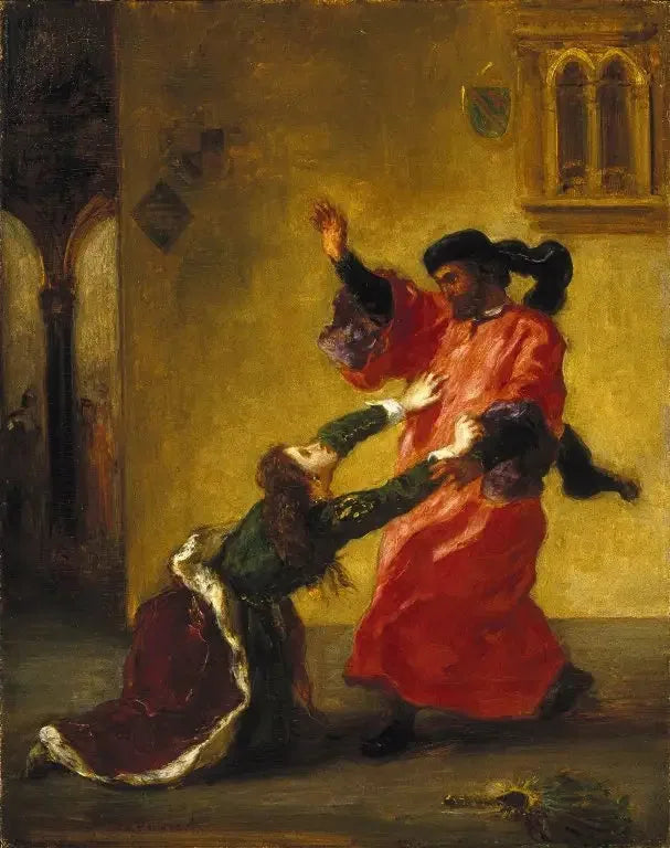 Desdémone forbandet af sin far - Eugène Delacroix