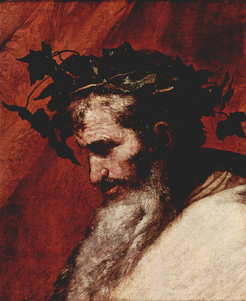 Detalje af Bacchus-hovedet - Jusepe de Ribera