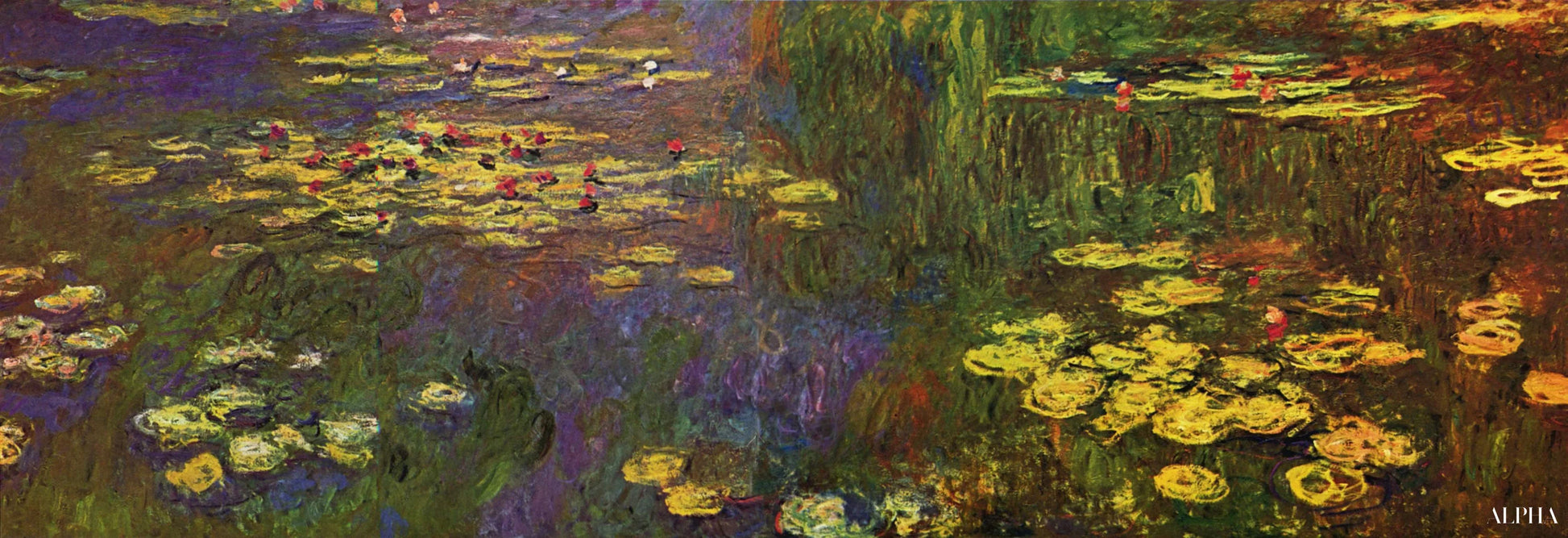 Detaljer om Monets næbplanter på Orangeriet i Paris - Claude Monet - Reproduktioner af malerier og højkvalitets malerier