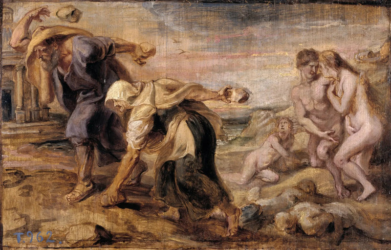Deucalion og Pyrrha - Peter Paul Rubens