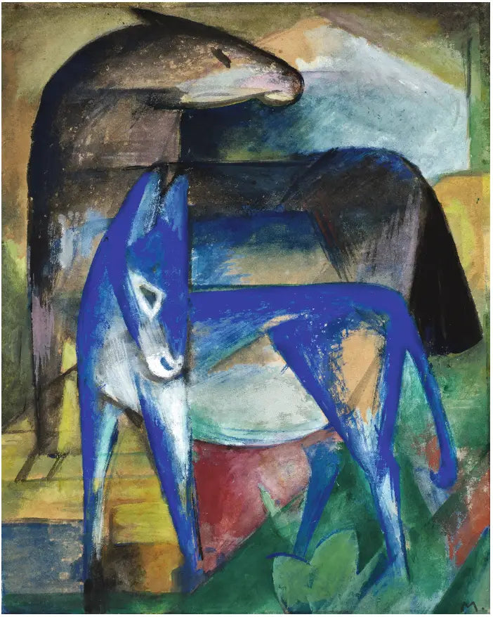 To blå æsler - Franz Marc