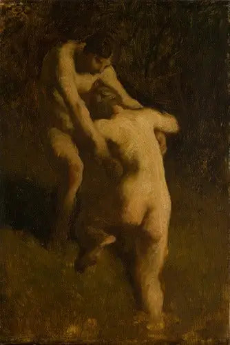 To badegæster - Jean-François Millet