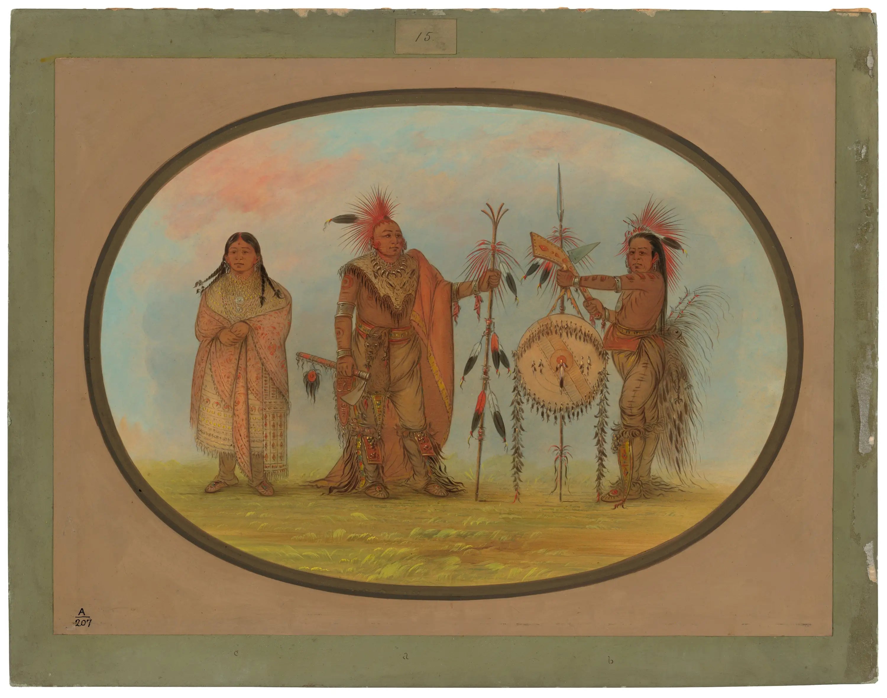 Deux chefs Saukie et une femme - George Catlin - Alpha Reproduction