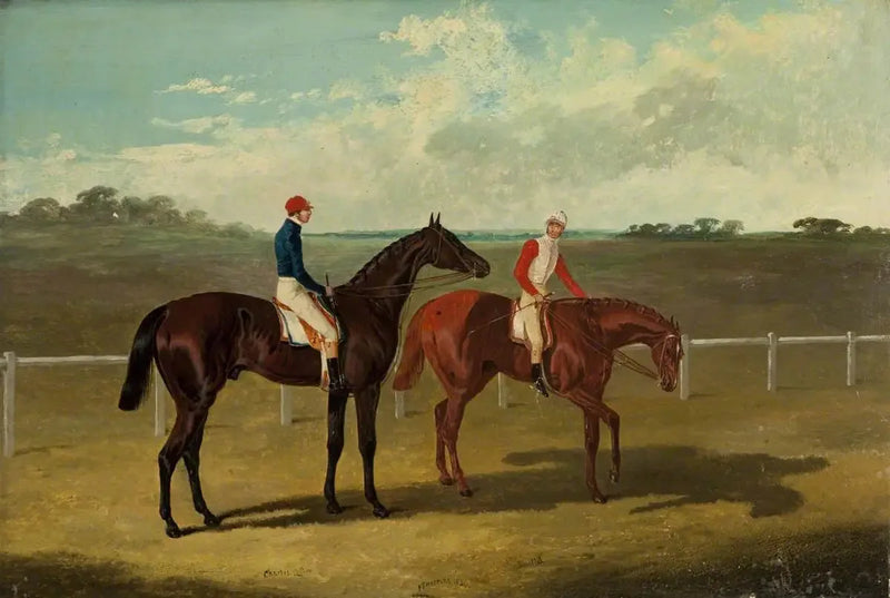 To heste af race – « Charles XII » og « Euclide » – med deres jockeys - John Frederick Herring, Sr.