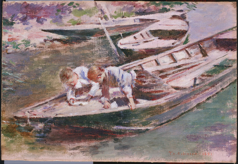 To i en båd - Theodore Robinson