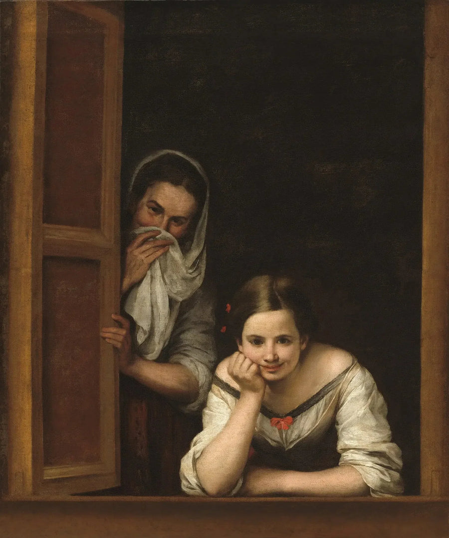 To kvinder ved vinduet - Bartolomé Esteban Murillo
