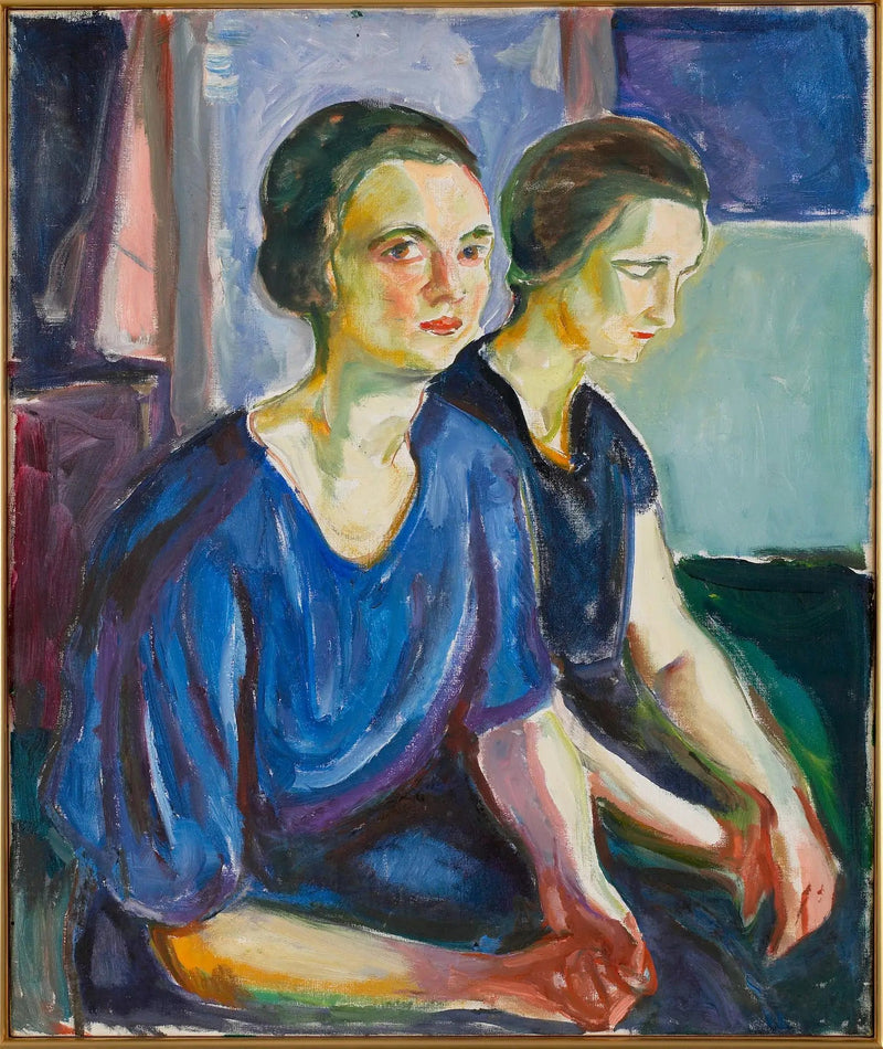 To kvinder, siddende - Edvard Munch