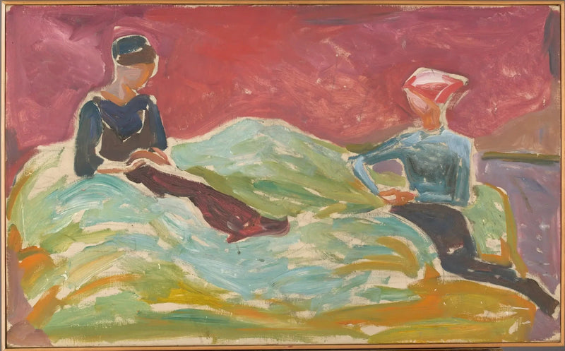 To kvinder siddende - Edvard Munch
