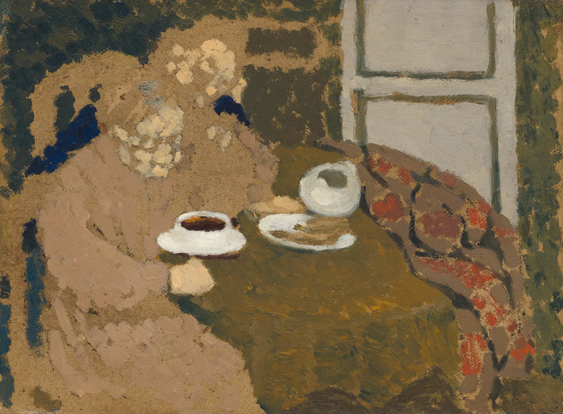 To kvinder, der drikker kaffe - Édouard Vuillard