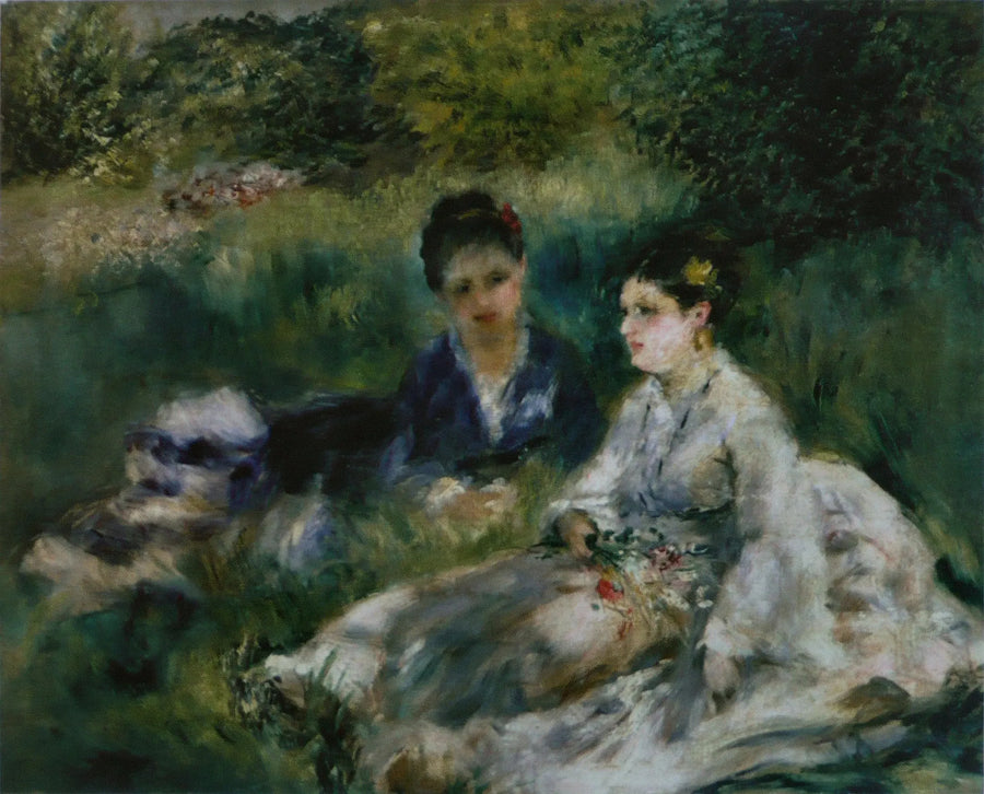 To kvinder i græsset - Pierre-Auguste Renoir