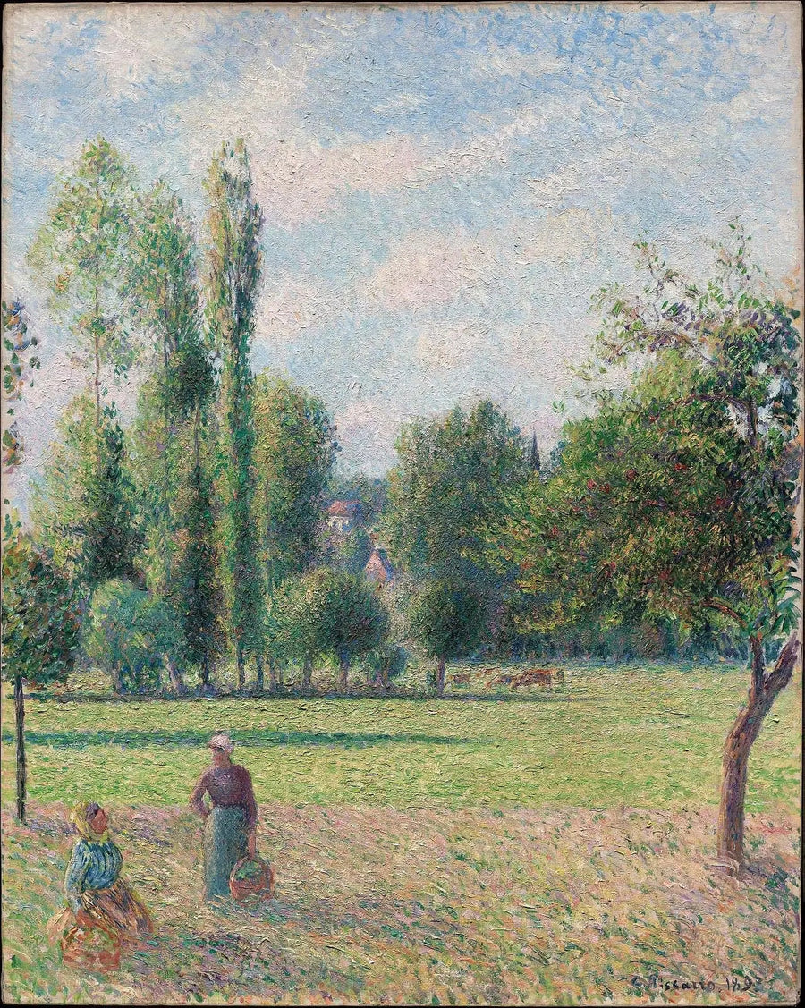 To kvinder i engen ved Éragny - Camille Pissarro