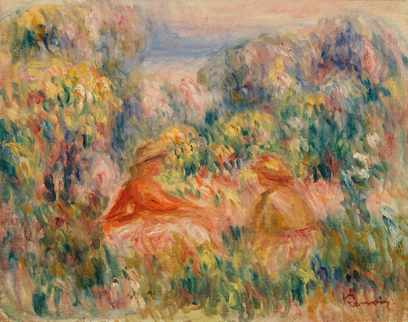 To kvinder i et landskab - Pierre-Auguste Renoir