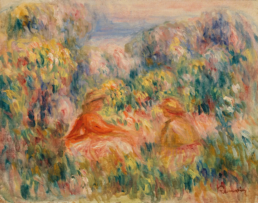 To kvinder i et landskab - Pierre-Auguste Renoir