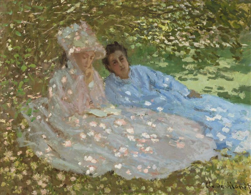 To kvinder i en have, omkring 1872 - Claude Monet