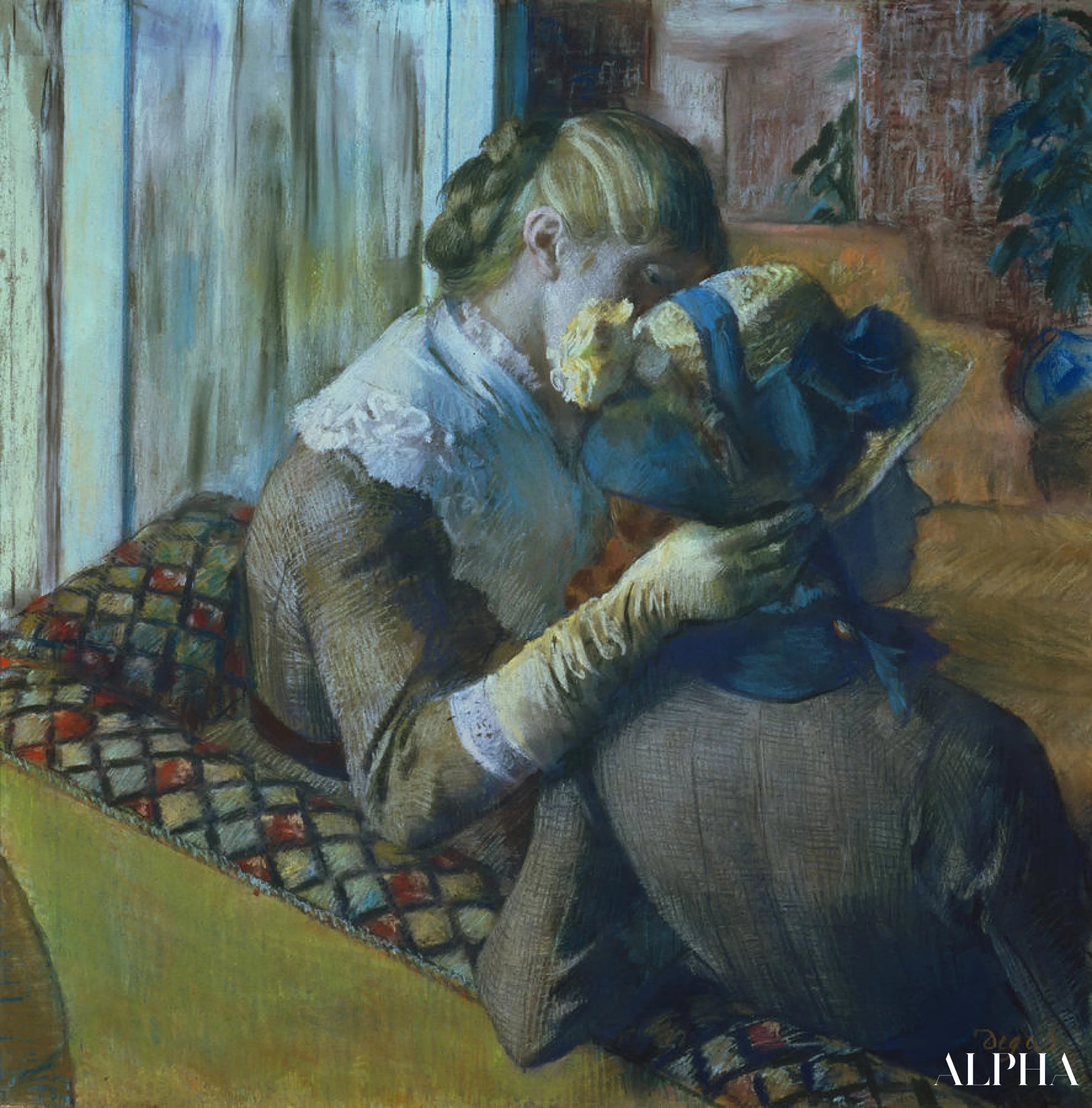 To kvinder (pastel) - Edgar Degas - Reproduktioner af malerier og højkvalitets malerier