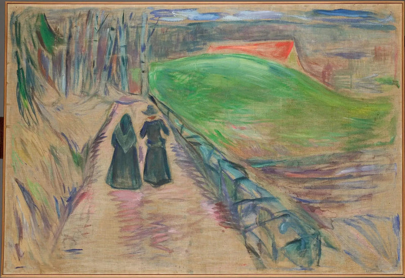 To Kvinder på Vejen - Edvard Munch