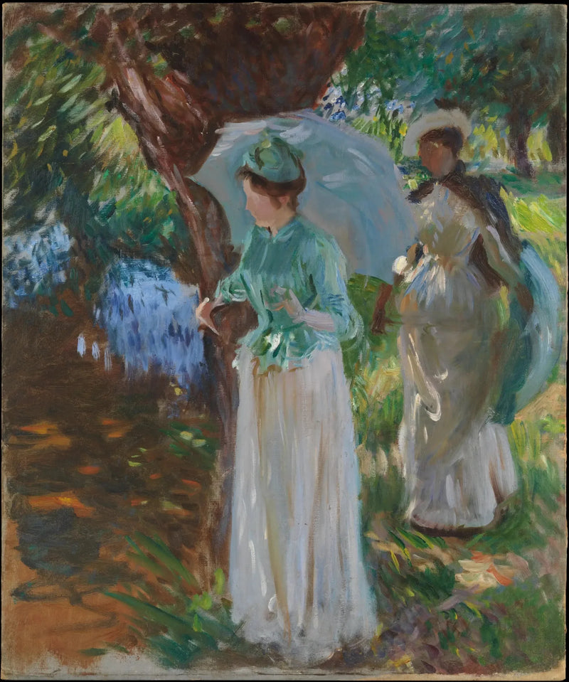 To piger med parasoller - John Singer Sargent