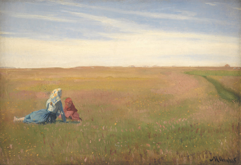 To piger i en Champion. Sommerdag - Michael Peter Ancher