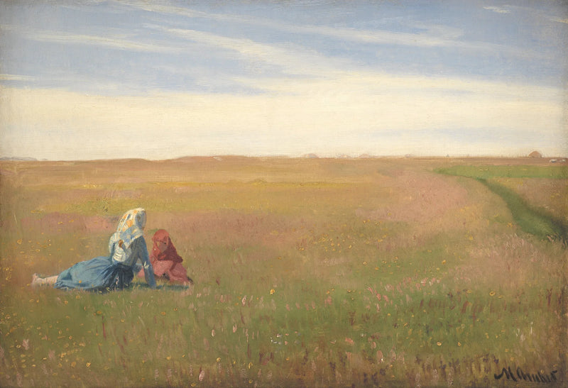 To piger i en Champion. Sommerdag - Michael Peter Ancher