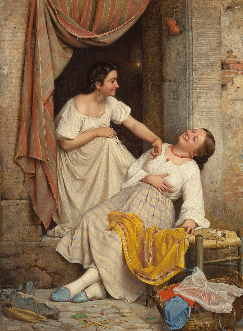 To smilende piger - Carl Heinrich Bloch