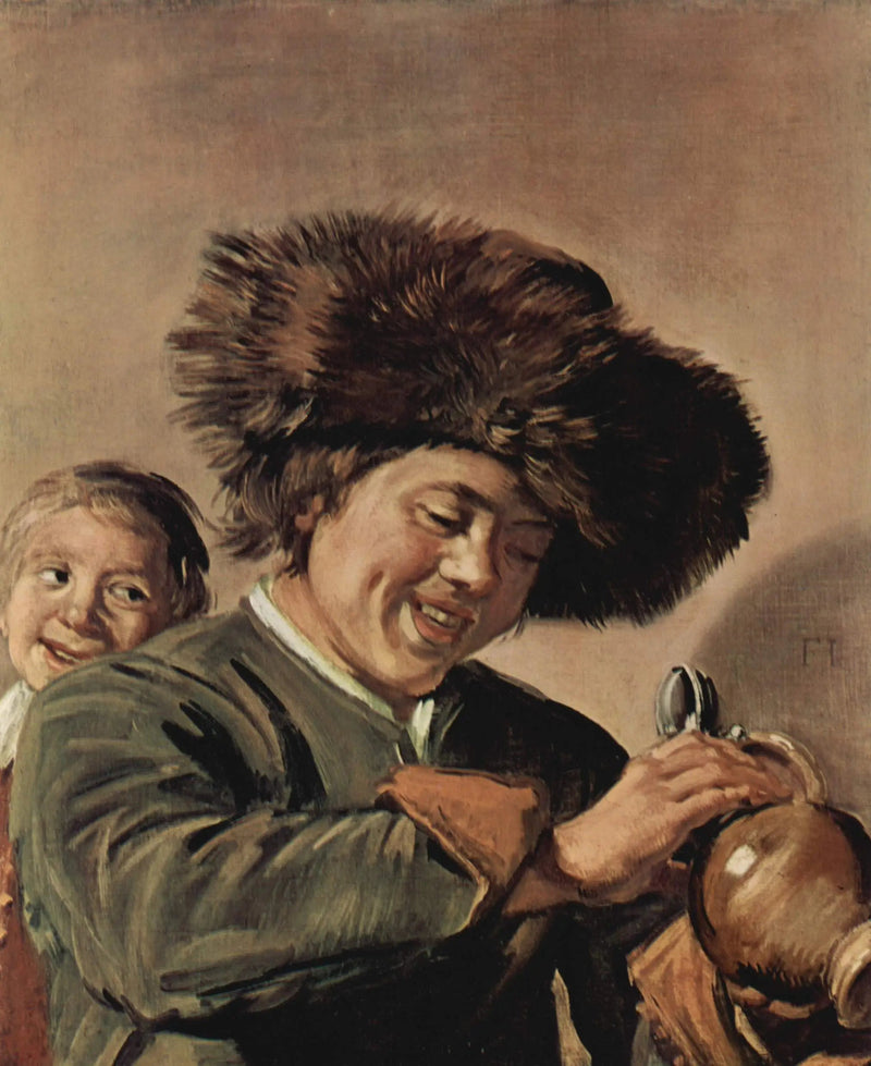 To drenge, der griner med øl - Frans Hals