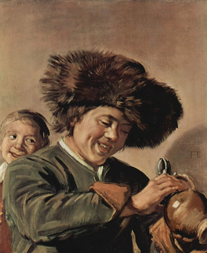 To drenge, der griner med øl - Frans Hals