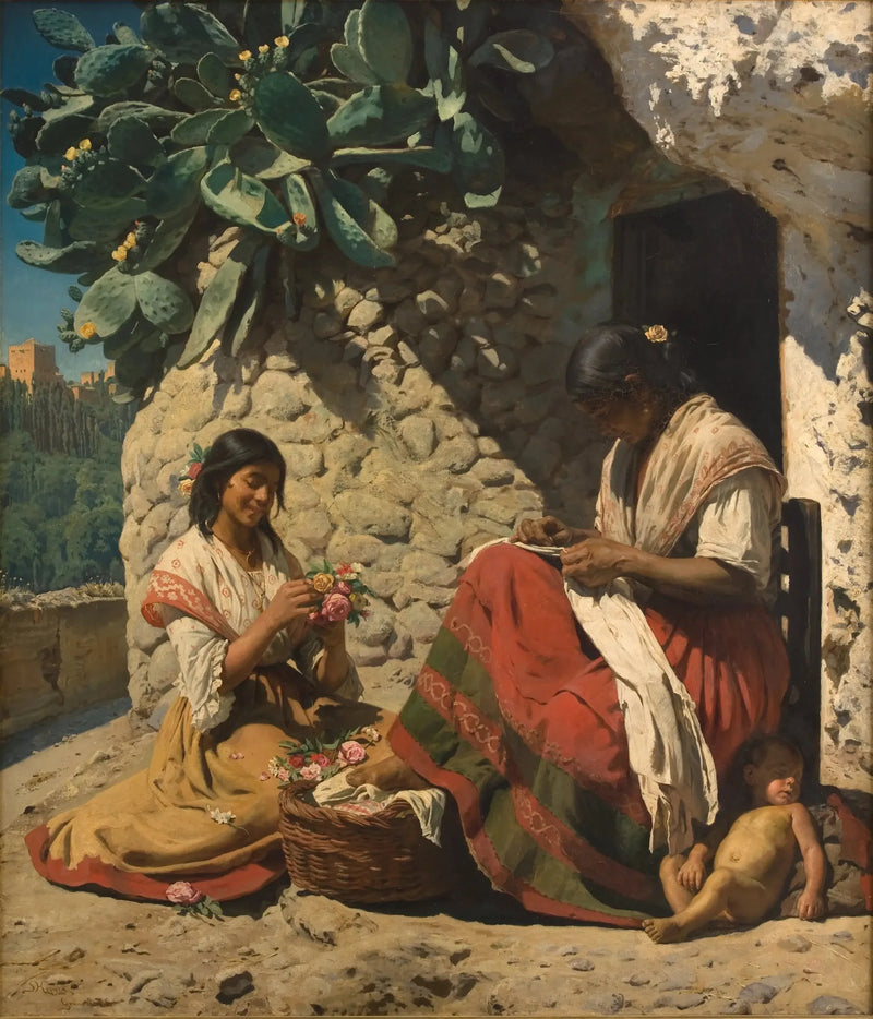 To sigøjnere foran deres hytte. Spanien - Peder Severin Krøyer