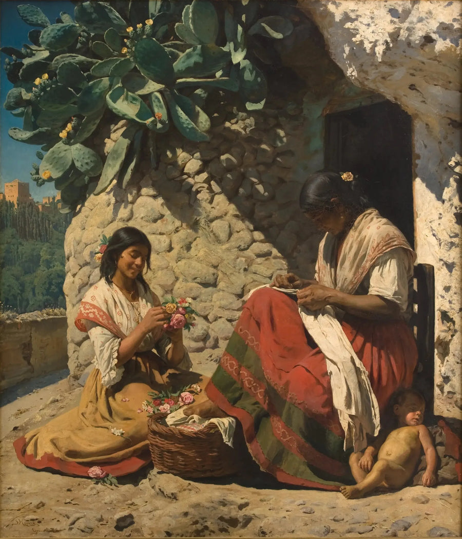 To sigøjnere foran deres hytte. Spanien - Peder Severin Krøyer