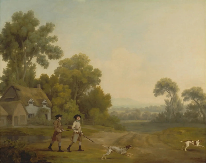 To mænd, der går til en skudepisode - George Stubbs