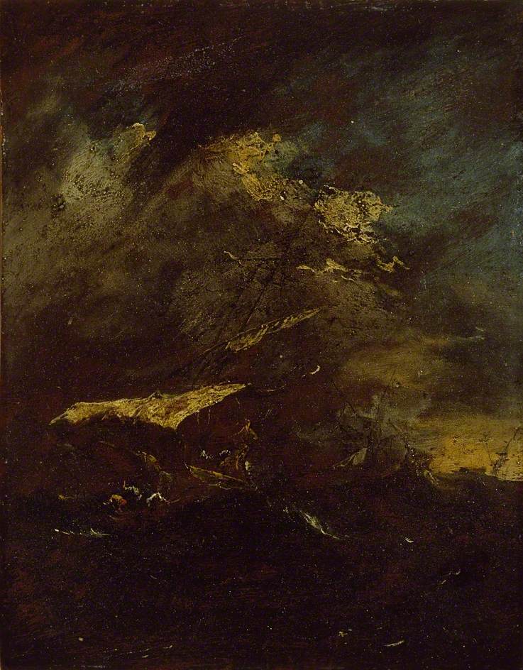 To skibe i en storm - Francesco Guardi