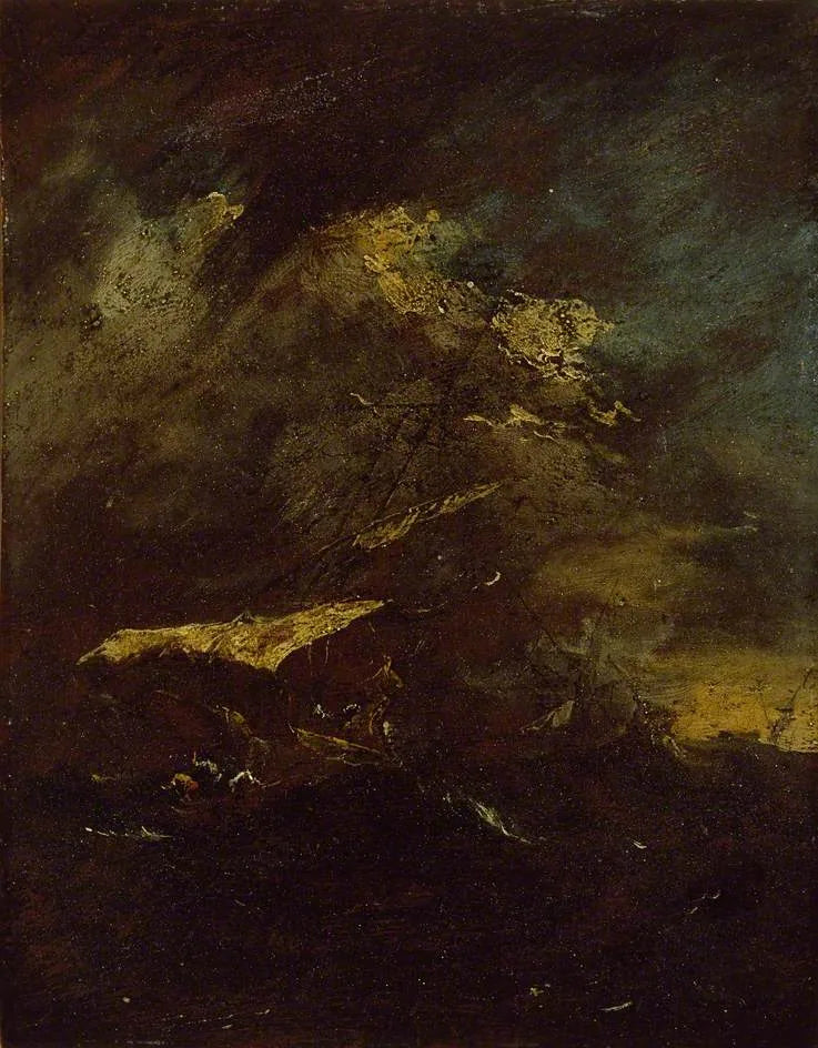 To skibe i en storm - Francesco Guardi