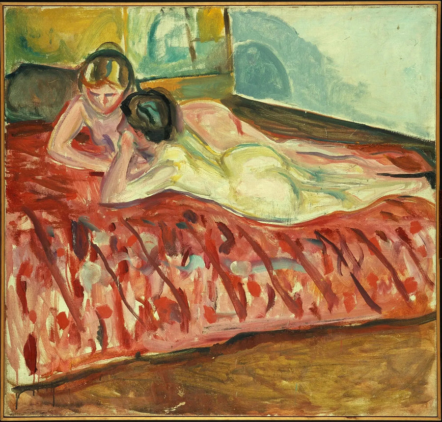 To liggende nøgne - Edvard Munch