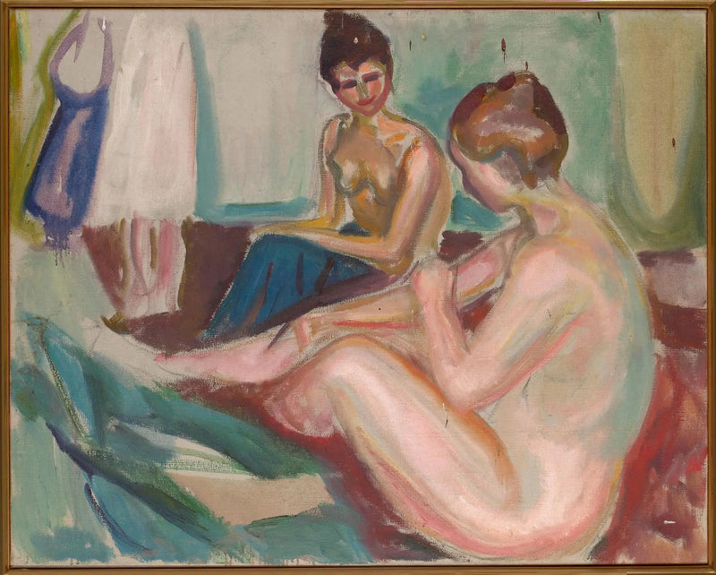 To siddende nøgne - Edvard Munch