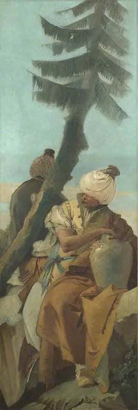 To Orientaler sidder under et træ - Giovanni Battista Tiepolo