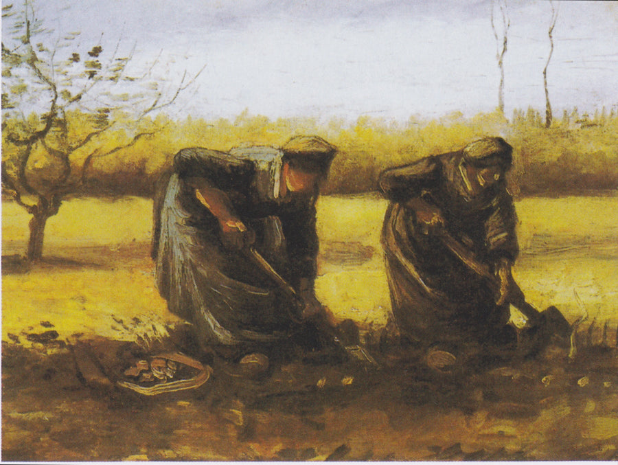 To landmænd, der graver kartofler - Vincent van Gogh