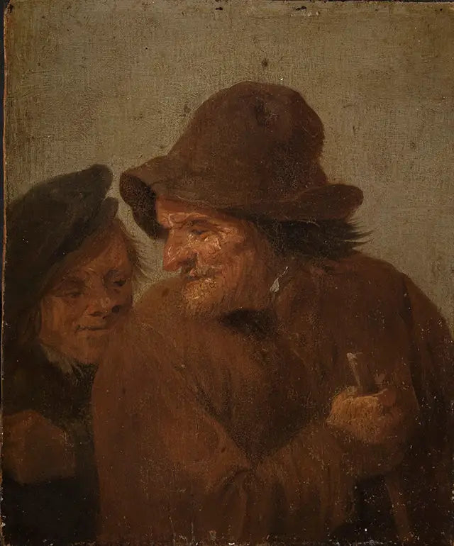 Deux paysans - David Teniers le Jeune image 1 copie peinte à la main à l’huile