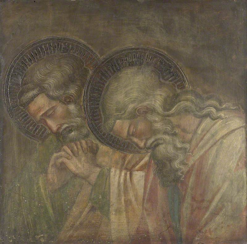 To personer i sorg med halvmåne - Spinello Aretino