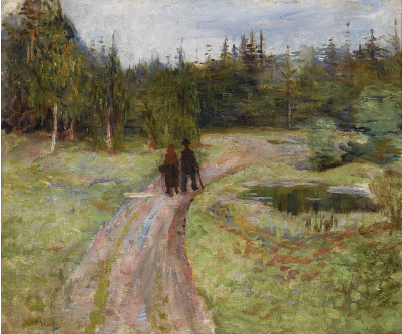 To personer på skovstien - Edvard Munch