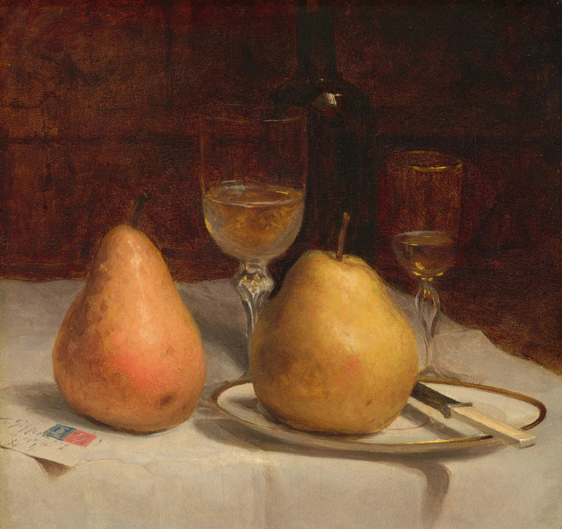 To modne pærer på et bord - Sanford Robinson Gifford