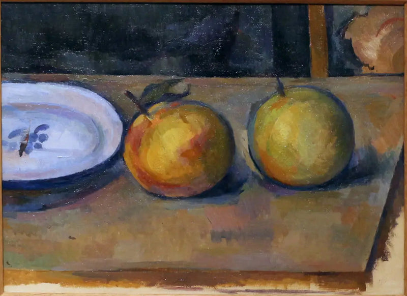To æbler på et bord - Paul Cézanne